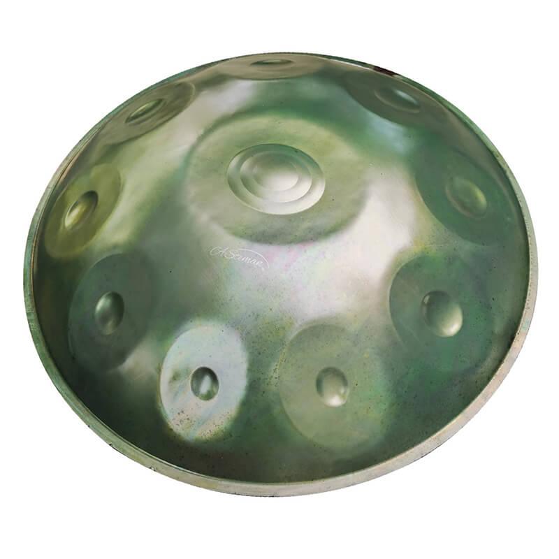 Lighteme As Teman Handpan Resident Evil 10 Notes D Minor Scale Green hangdrum with gift set