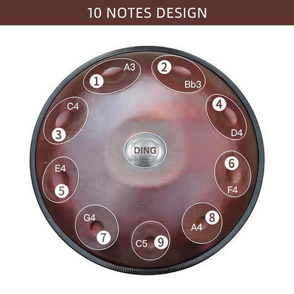 AS TEMAN Handpan D Kurd 10 Töne CHAOS Hang Drum Material Nitrieren Steel 432 440 Hz