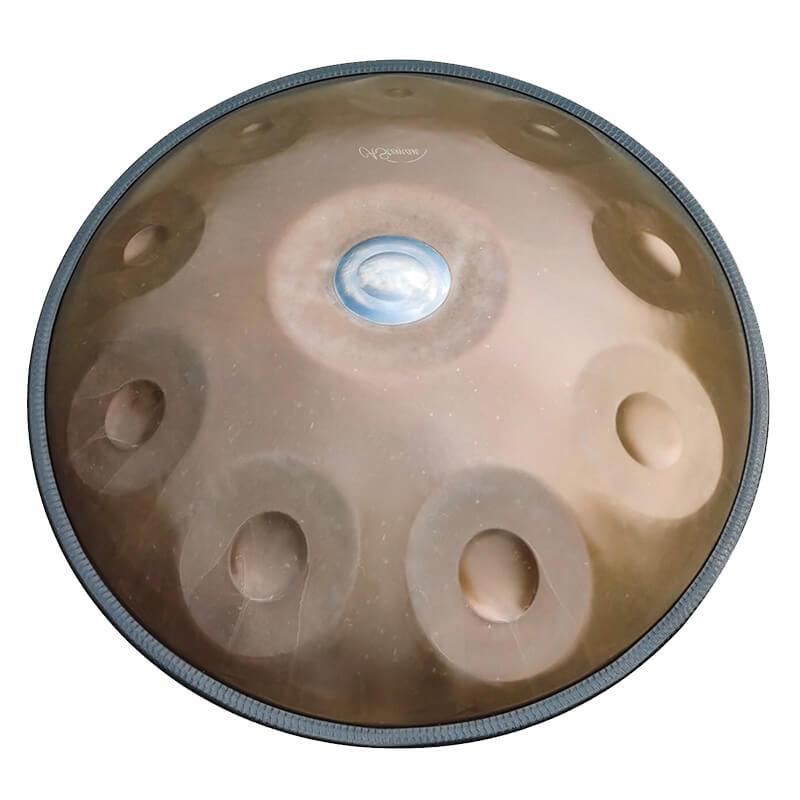 Lighteme As Teman Handpan Candle Dragon 10 Notes D Minor Scale Ash-golden hangdrum with gift set