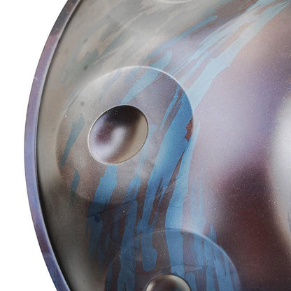 Lighteme As Teman Handpan Comet 10 Notes D Minor Scale Blue purple hangdrum with gift set