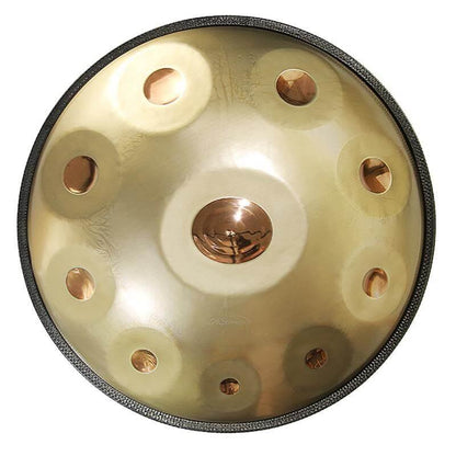 AS TEMAN Handpan Kaufen - Edelstahl 10 Töne Kurd D Moll 432 440 Hz Hang Instrument Gold