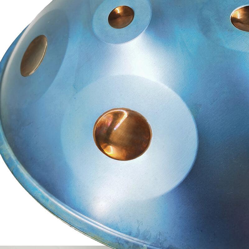 Lighteme As Teman Handpan NJ Star 13 Notes D Minor Scale Blue hangdrum with gift set