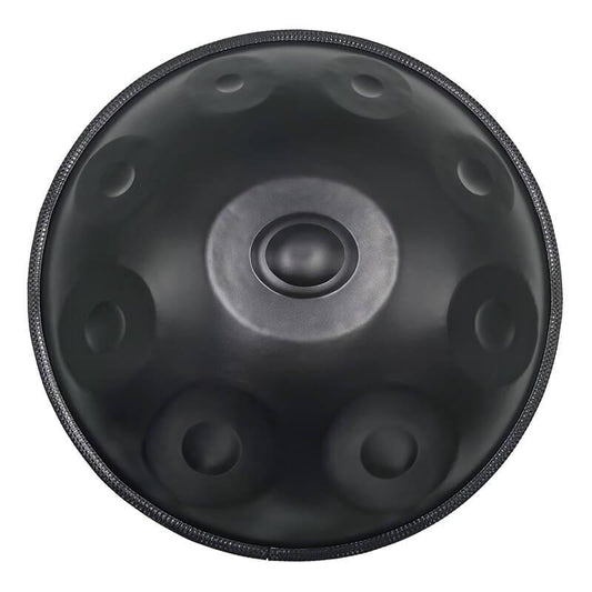 AS TEMAN Handpan Pure Black 9 Notes Ré Mineur Scale Hangdrum avec coffret cadeau
