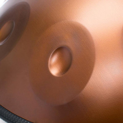 Lighteme As Teman Handpan Pure Brown 9 Notes D Minor Scale Hangdrum with gift set