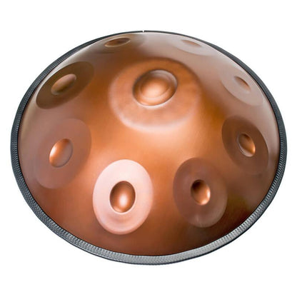 Lighteme As Teman Handpan Pure Brown 9 Notes D Minor Scale Hangdrum with gift set