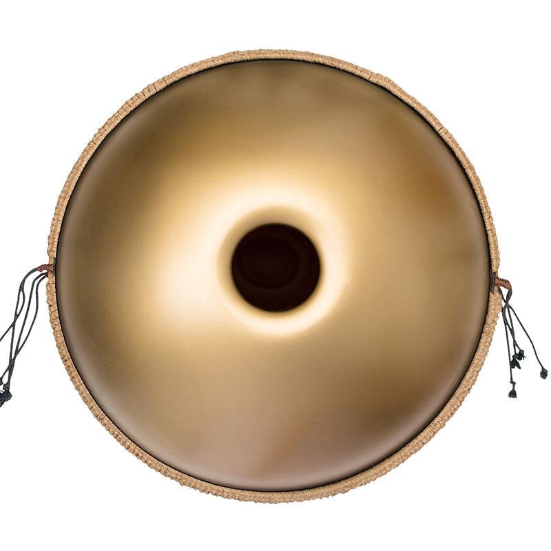 AS TEMAN Handpan Pure Golden 9 Notes Ré Mineur Scale Hangdrum avec coffret cadeau