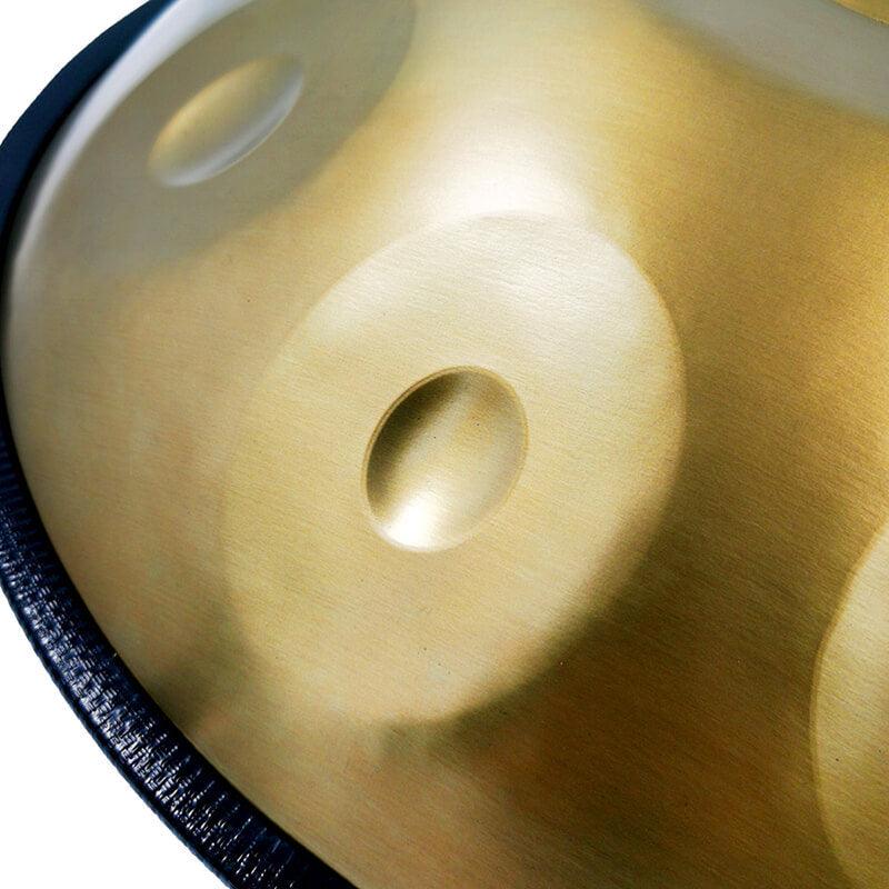 Lighteme As Teman Handpan Pure Golden 9 Notes F2 Low Pygmy Scale Hangdrum with gift set