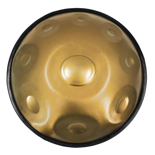 Lighteme As Teman Handpan Pure Golden 9 Notes F2 Low Pygmy Scale Hangdrum avec coffret cadeau