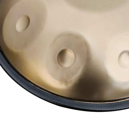 Lighteme As Teman Handpan Mini 18 Inches Pure Golden 9 Notes G minor Hangdrum with gift set