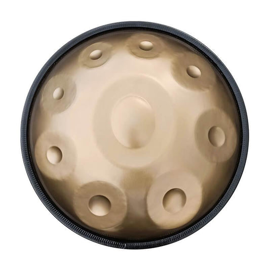 AS TEMAN Handpan Mini 18 pouces Pure Golden 9 Notes Sol Mineur Hangdrum avec coffret cadeau