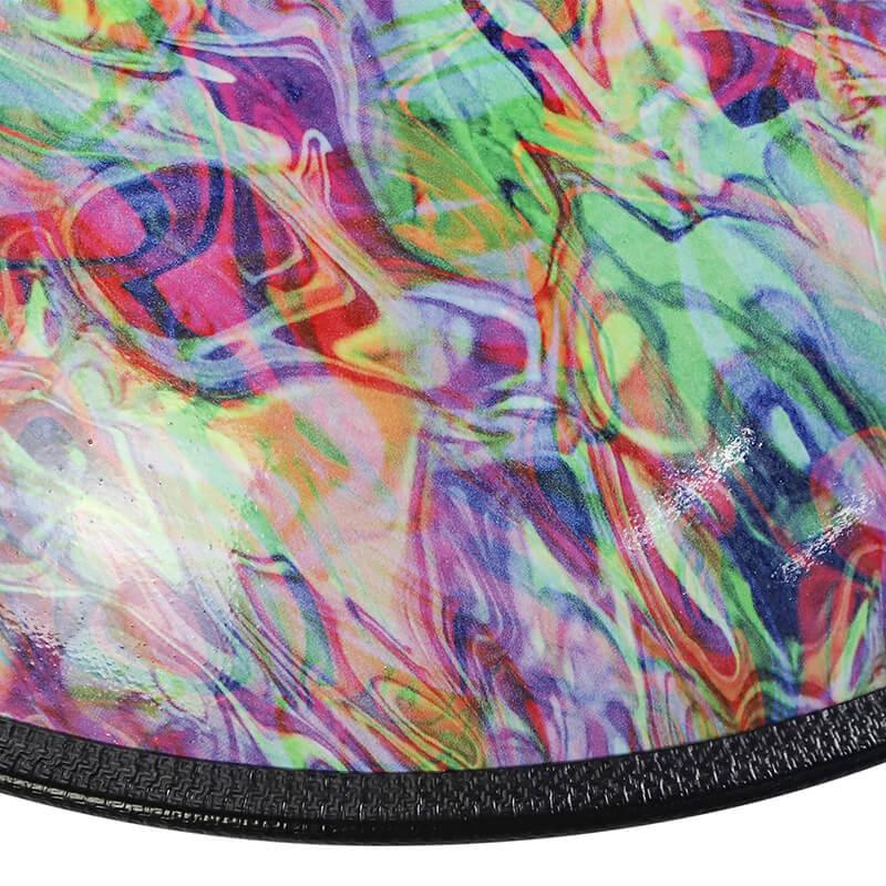 Lighteme As Teman Handpan Rainbow 10 Notes D Minor Scale Black hangdrum with gift set