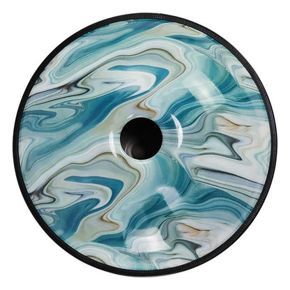 Lighteme As Teman Handpan River 10 Notes D Minor Scale Black hangdrum with gift set