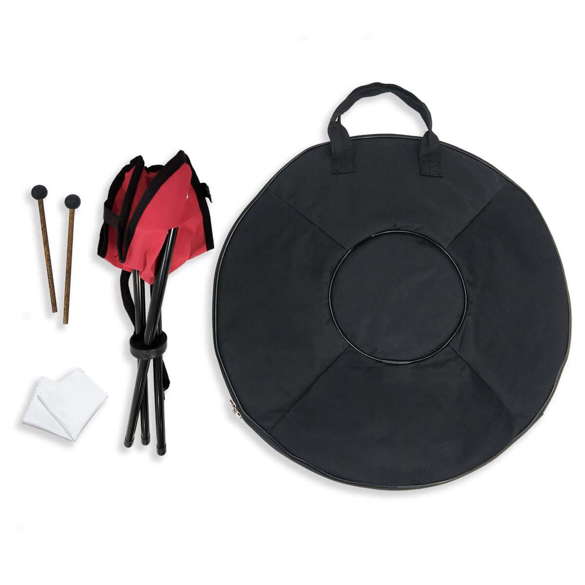 Lighteme STL Handpan Drum Mini 18 Inches Pure Golden 9 Notes G minor Hangdrum