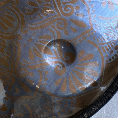 Lighteme Customized Epiphany Entirely Handmade Handpan Drum - Hijaz Scale D Minor Stainless Steel 22 In 9/10/12 Notes