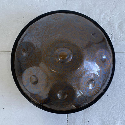 Epiphany Entirely Handmade Handpan Drum Kurd / Celtic D Minor Stainless Steel 22 In 9/10/12 Notes Hang Instrument