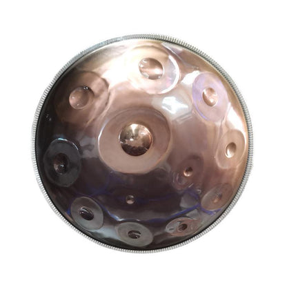 Lighteme Customized G2 Double bass / G3 Hijaz Master Version High-end Stainless Steel Handpan Drum, Available in 432 Hz and 440 Hz, 22 Inch 3/12/13/16/17 Notes Professional Performances Percussion Instrument