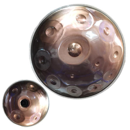 Lighteme Customized D3 Minor Master Version / Standard Version High-end Stainless Steel Handpan Drum, Available in 432 Hz and 440 Hz, 22 Inch 9/10/12/13/14/15/16 Notes Professional Performances