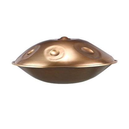  Lighteme Level A Upgrade Dazzling Gold Kurd Scale D Minor 22 Inch 9 Notes Stainless Steel Handpan Drum, Available in 440 Hz, High-end Percussion Instrument
