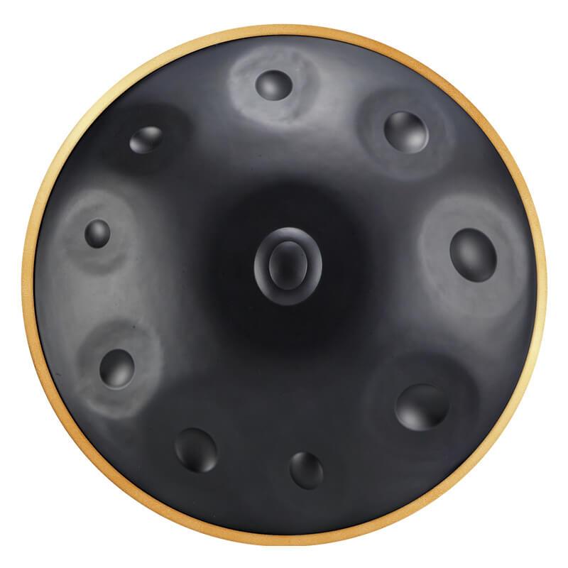  Lighteme Level A Upgrade Space Grey Kurd Scale D Minor 22 Inch 9/10 Notes Nitride Steel Handpan Drum, Available in 440 Hz, High-end Percussion Instrument