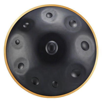  Lighteme Level A Upgrade Space Grey Kurd Scale D Minor 22 Inch 9/10 Notes Nitride Steel Handpan Drum, Available in 440 Hz, High-end Percussion Instrument
