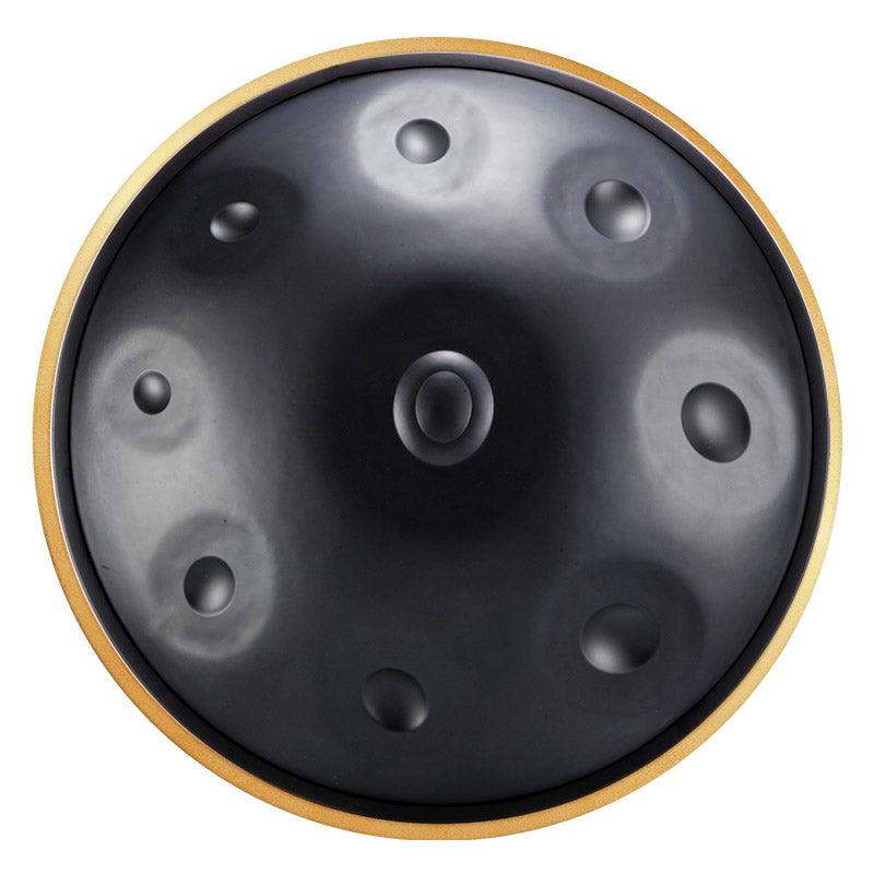  Lighteme Level A Upgrade Space Grey Kurd Scale D Minor 22 Inch 9/10 Notes Nitride Steel Handpan Drum, Available in 440 Hz, High-end Percussion Instrument