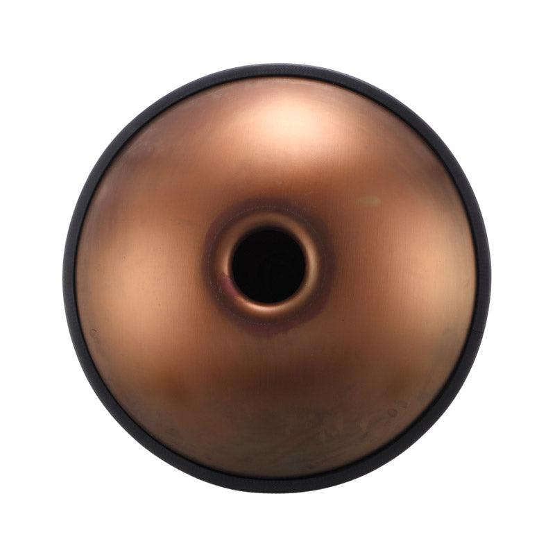 Lighteme Level C Upgrade Dazzling Gold Kurd Scale D Minor 22 Inch 9 Notes Stainless Steel Handpan Drum, Available in 440 Hz, High-end Percussion Instrument