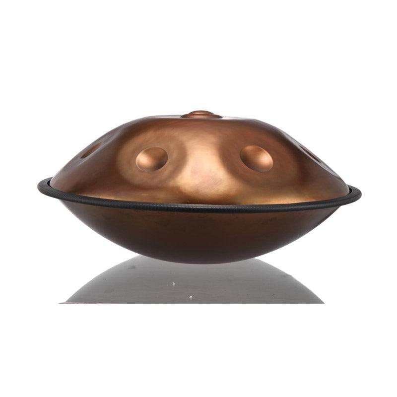 Lighteme Level C Upgrade Dazzling Gold Kurd Scale D Minor 22 Inch 10 Notes Stainless Steel Handpan Drum, Available in 440 Hz, High-end Percussion Instrument