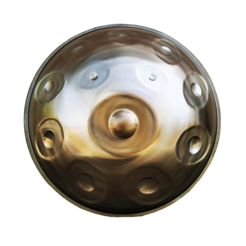 Lighteme Customized Mountain Rain Stainless Steel Handpan Drum, Kurd Scale D Minor, Available in 432 Hz and 440 Hz, High-end 22 Inch 12 Notes Percussion Instrument