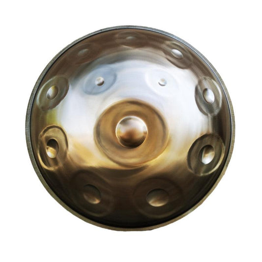 Lighteme Customized Mountain Rain Stainless Steel Handpan Drum, Kurd Scale D Minor, Available in 432 Hz and 440 Hz, High-end 22 Inch 12 Notes Percussion Instrument