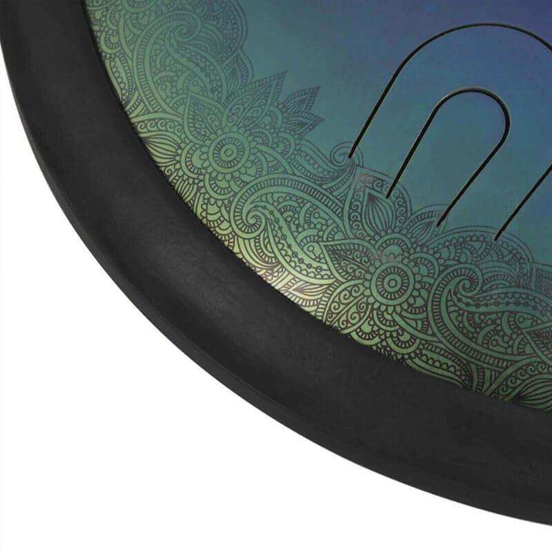 Lighteme 14/16/18 In 9/10/11 X 2 Notes Flower Titanium Alloy Steel UU Tongue Drums in 432 440 Hz - Celtic Scale, Aeolian Scale, Arab Mode, Chinese Mode, Japanese Mode