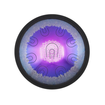 Lighteme 14/16/18 In 9/10/11 X 2 Notes Flower Titanium Alloy Steel UU Tongue Drums in 432 440 Hz - Celtic Scale, Aeolian Scale, Arab Mode, Chinese Mode, Japanese Mode