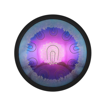 Lighteme 14/16/18 In 9/10/11 X 2 Notes Flower Titanium Alloy Steel UU Tongue Drums in 432 440 Hz - Celtic Scale, Aeolian Scale, Arab Mode, Chinese Mode, Japanese Mode