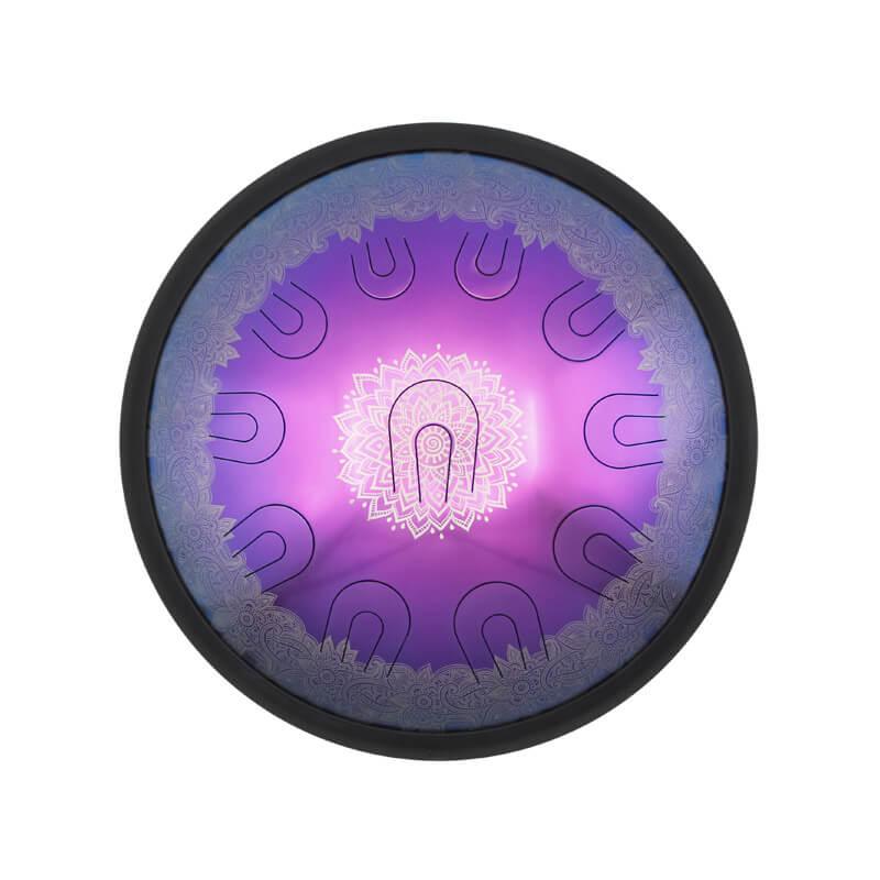 Lighteme 14/16/18 In 9/10/11 X 2 Notes Flower Titanium Alloy Steel UU Tongue Drums in 432 440 Hz - Celtic Scale, Aeolian Scale, Arab Mode, Chinese Mode, Japanese Mode