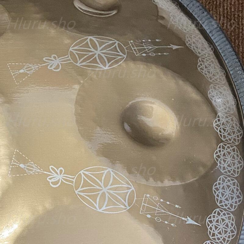 Lighteme Life of Flower Handmade G Minor 18 Inch 9 Notes Mini Stainless Steel Handpan Drum