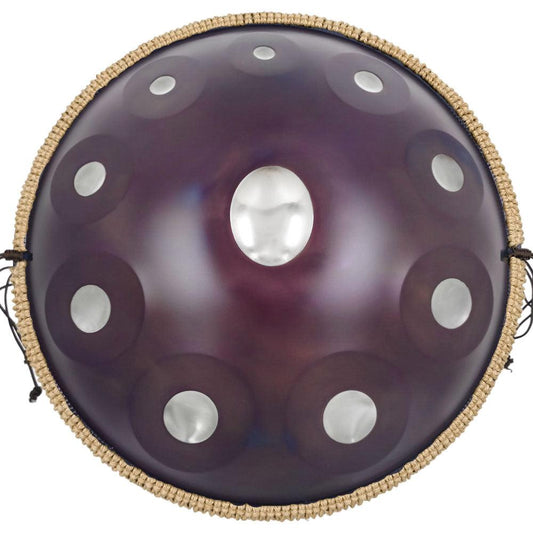 MiSoundofNature Nitridstahl Handpan Drum Neutron 22 Zoll 10 Noten d-Moll Kurd Scale Hangdrum