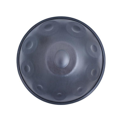 Lighteme DC Handpan Drum Pure Black 22 Inches 10 Notes D Minor Kurd Scale Hang Drum