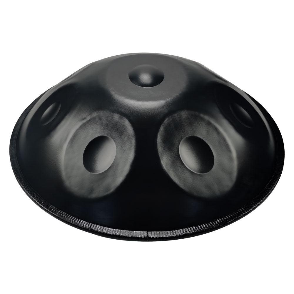 Lighteme DC Handpan Drums Pure Black 22 Inches 9 Notes D Minor Kurd Scale Hang Drum