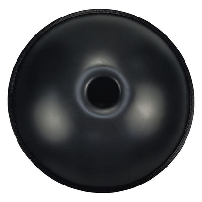 Lighteme DC Handpan Drums Pure Black 22 Inches 9 Notes D Minor Kurd Scale Hang Drum