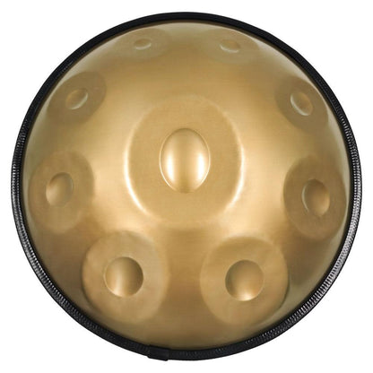 Lighteme STL Handpan Drum Pure Golden 22 Inches 9 Notes D Minor Kurd Scale Hangdrum