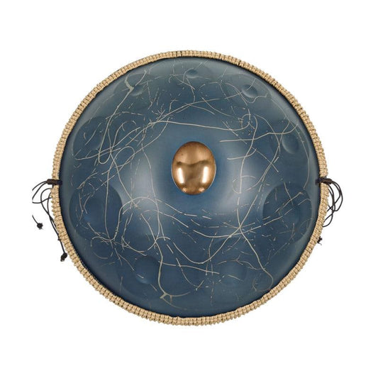 Lighteme Starburst A2 Nitridstahl Handpan Drums 22 Zoll 10 Noten d-Moll Kurd Scale Hangdrum mit Geschenkset