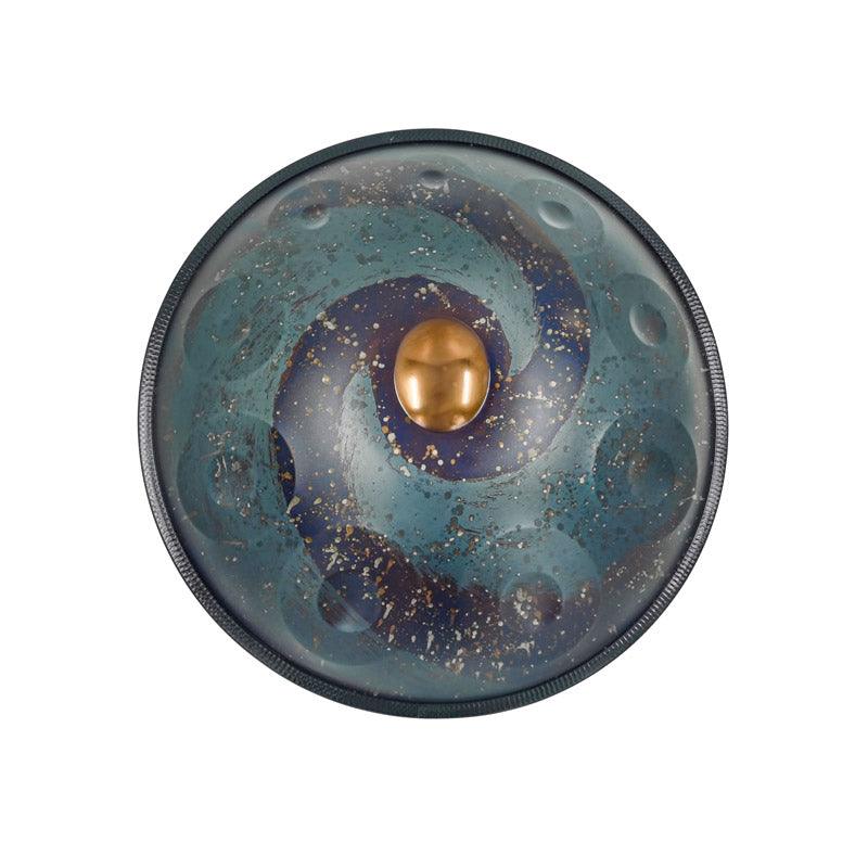 Lighteme Starburst A1 Nitridstahl Handpan Drums 22 Zoll 10 Noten d-Moll Kurd Scale Hangdrum mit Geschenkset