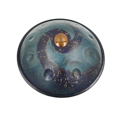 Lighteme Starburst A1 Nitridstahl Handpan Drums 22 Zoll 10 Noten d-Moll Kurd Scale Hangdrum mit Geschenkset