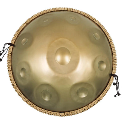 Lighteme STL Handpan Drum Pure Golden 22 Inches 9 Notes D Minor Kurd Scale Hangdrum