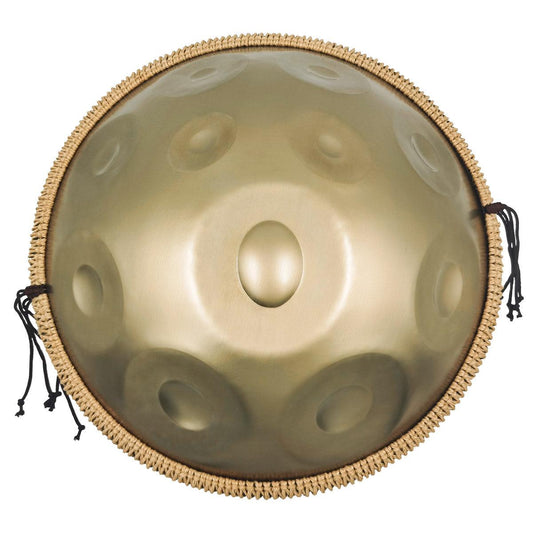 Lighteme Edelstahl Handpan Drum Pure Golden 22 Zoll 11 Noten d-Moll Kurd Scale Hangdrum