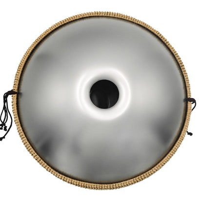 Lighteme Edelstahl Handpan Drum Sterling Silber 22 Zoll 10 Noten d-Moll Kurd Scale Hangdrum