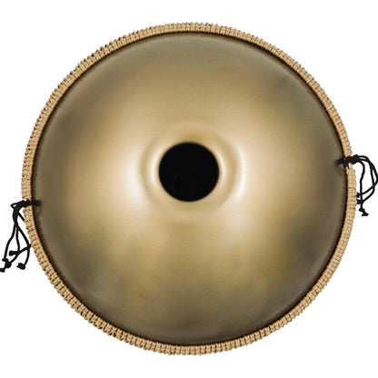 Lighteme STL Handpan Drum Pure Golden 22 Inches 9 Notes D Minor Kurd Scale Hangdrum