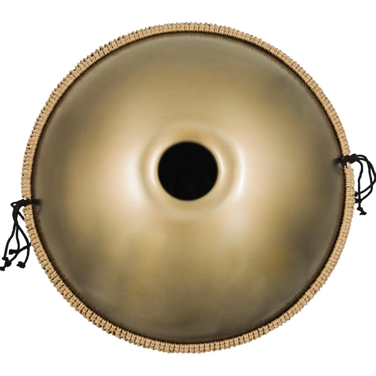 MiSoundofNature Edelstahl Handpan Drum Pure Golden 22 Zoll 10 Noten d-Moll Kurd Scale Hangdrum