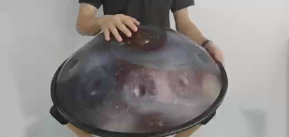 Lighteme Starburst A1 Nitridstahl Handpan Drums 22 Zoll 10 Noten d-Moll Kurd Scale Hangdrum mit Geschenkset