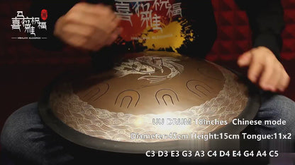Lighteme 14/16/18 In 9/10/11 X 2 Notes Koi Titanium Alloy Steel UU Tongue Drums in 432 440 Hz - C/D Minor, D/E Major, Celtic, Aeolian, Arab/Chinese/Japanese Mode