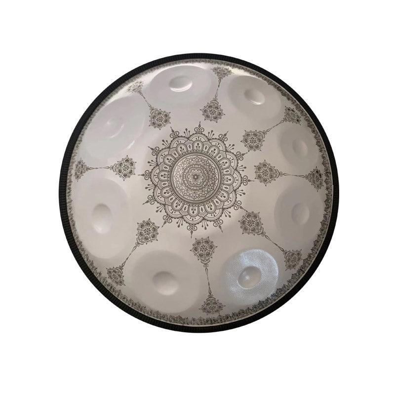 Lighteme Handmade Custom Mandala HandPan Drum D Minor Sabye Scale 22 Inches 9/10/12 Notes Stainless Steel Percussion Instrument
